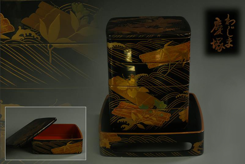 限定SALE，高品質 三生蔵 時代物 蒔絵 重箱 輪島塗 慶塚 四段重箱 重台 漆器 古玩骨董 01(重箱)｜売買されたオークション情報、yahooの商品情報をアーカイブ公開 - オークファン 重箱