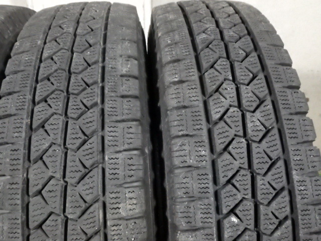ブリヂストン BLIZZAK VL1 165R14 LT 6PR 4本SET／2016-2017年製 7-8分山 スタッドレスタイヤ／中古 特筆すべき損傷なし／手渡し可