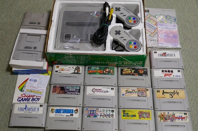 SFC◆スーパーファミコン 本体&ソフトセット/通電確認済