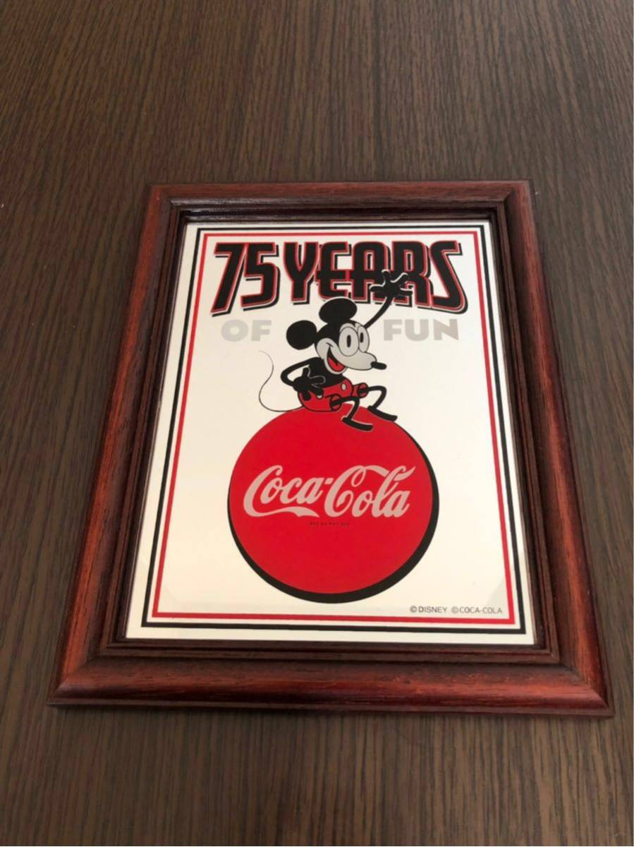 限定】ディズニーmickey×コカコーラ/アートミラー パブミラー