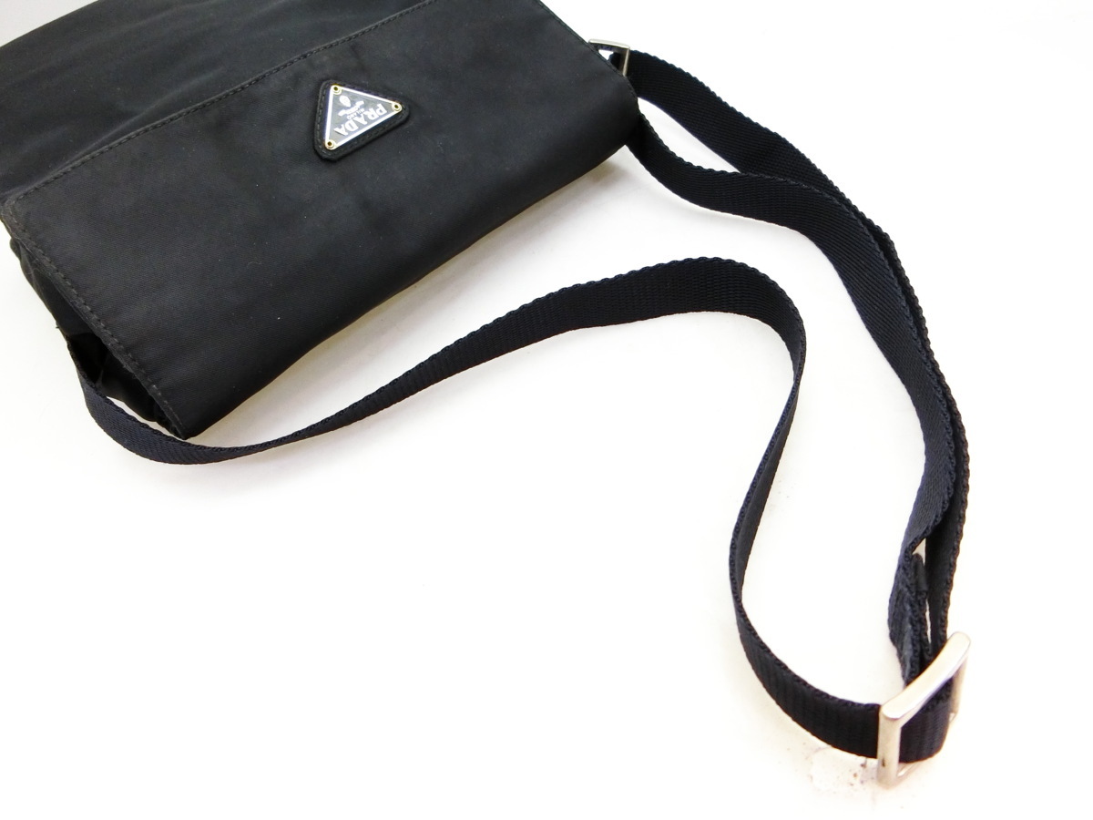 ◇Y10476 PRADA プラダ ナイロン 黒 ショルダー ポーチ バッグ 