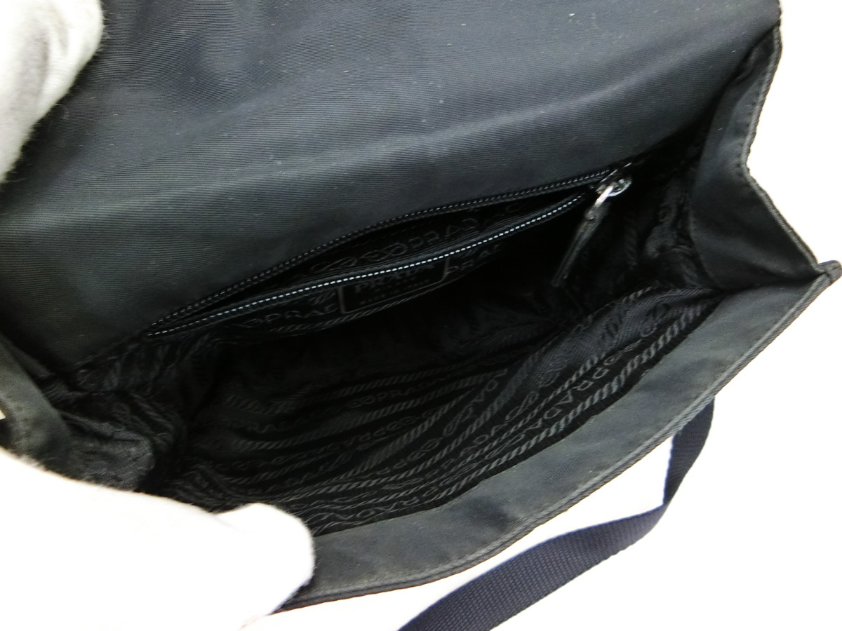 ◇Y10476 PRADA プラダ ナイロン 黒 ショルダー ポーチ バッグ 