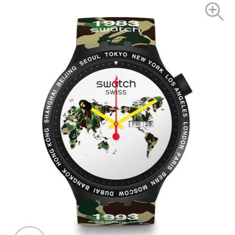 5本セット BAPE X SWATCH BIG BOLD エイプ スウォッチ A BATHING APE BIG BOLD BAPE THE WORLD ワールドワイド カモ CAMO 国内正規品