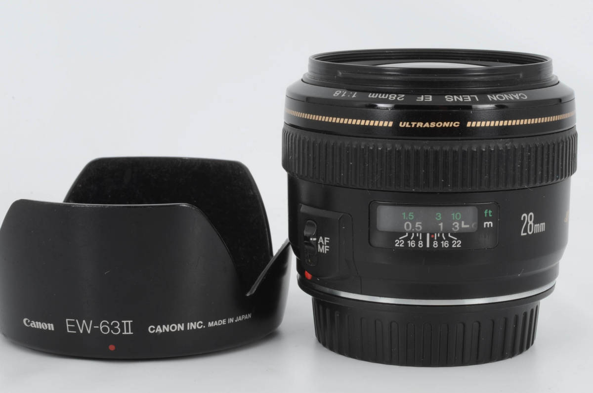 美品 CANONキャノン 単焦点レンズ EF 28mm F1.8 USM