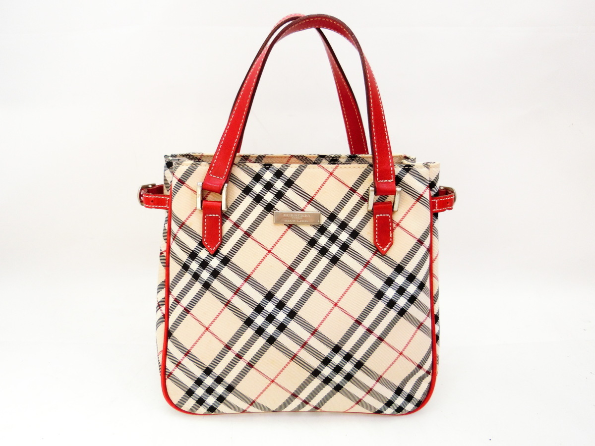 中古 安い ◇Y10456 BURBERRY バーバリー ノバ チェック 柄 ナイロン 