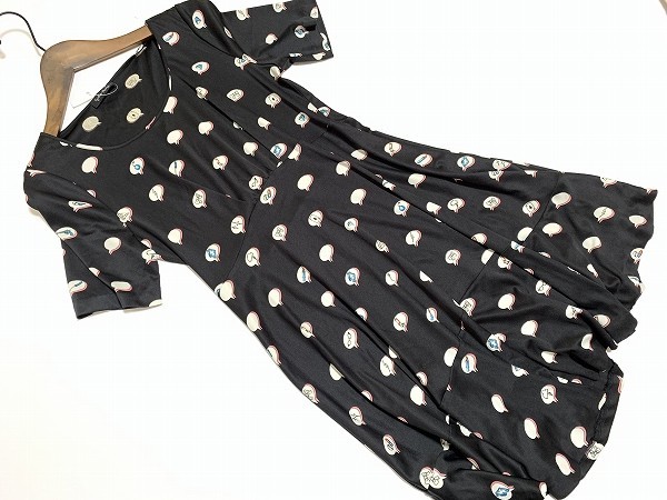 Cynthia Rowley シンシアローリー ワンピース 黒 サイズ2 M ストレッチ生地 総柄 日本製 クリックポスト H49 シンシア ローリー 売買されたオークション情報 Yahooの商品情報をアーカイブ公開 オークファン Aucfan Com