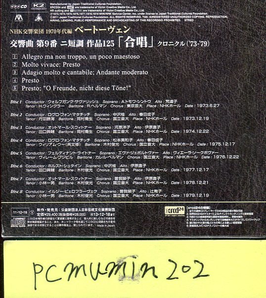 ベートーヴェン:交響曲第9番「合唱」1970年代編 新品CD ベートーヴェン