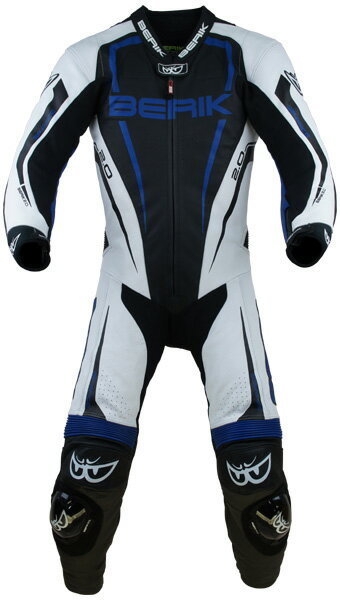 BERIK ベリック 牛革 レーシングスーツ BLACK/BLUE MFJ公認モデル 48 M