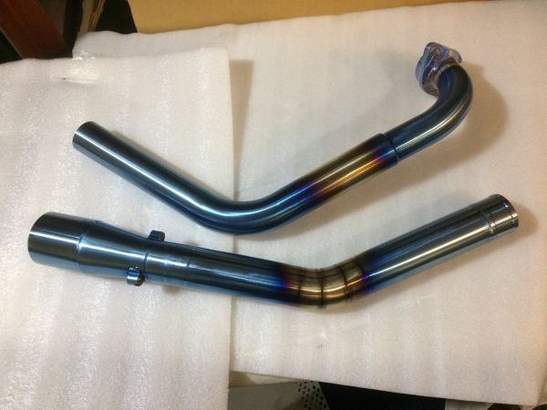 ◆即納◆YZF-R15 V1.V2 チタン焼き色 ブルーエキゾーストパイプ フルエキ化に最適 50.8mmサイレンサー対応 ステンレスエキパイ　マフラー　 | YZF-R15 ステンレスエキパイ 「yzf-r15 - Yahoo!オークション