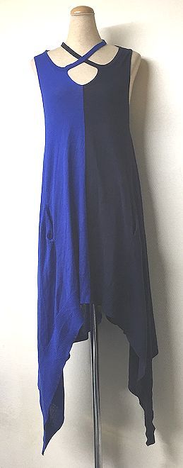 限定SALE，人気 MARITHE＋FRANCOIS GIRBAUD マリテフランソワジルボー フレアロング ニットドレス ワンピース ブルー&times;ネイビー系 M L(Mサイズ)｜売買されたオークション情報、yahooの商品情報をアーカイブ公開 - Mサイズ
