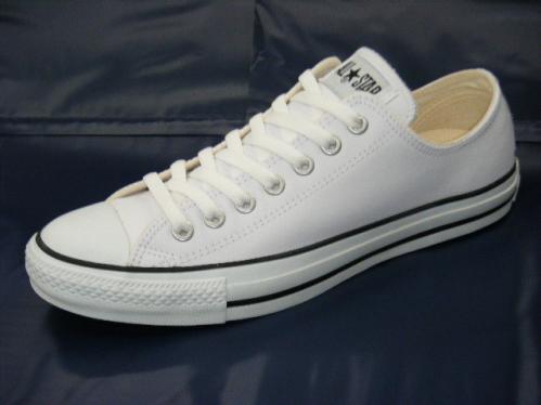 税込7，180円 新品 コンバースオールスター レザー CONVERSE LEA ALL STAR OX 1B905 白 27.5cm US9