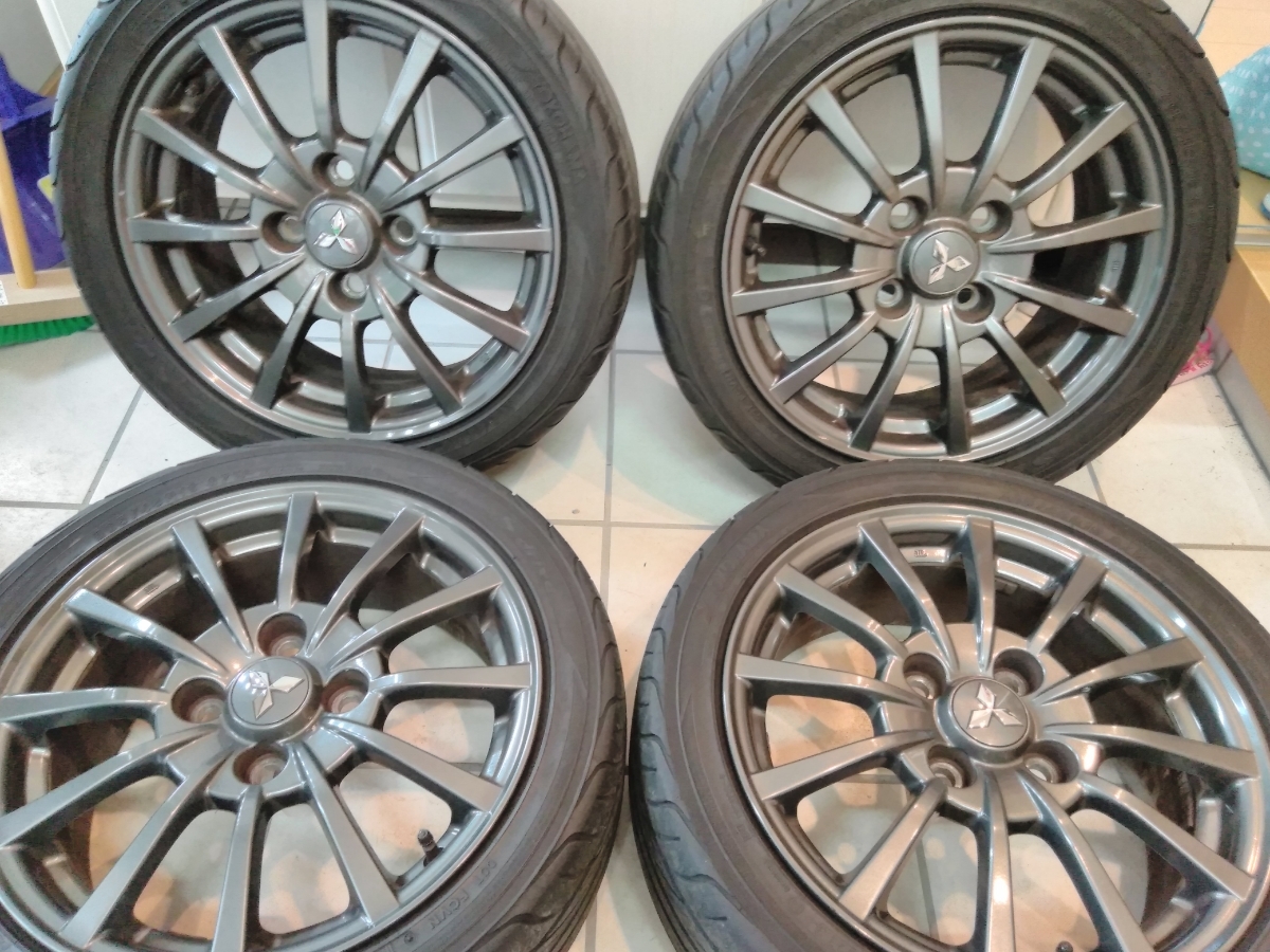 一円出品　美品　Z27AG　コルトラリーアート純正ホイール　タイヤ付4本 16x6.5j+43 4H-114.3 ハブ67mm