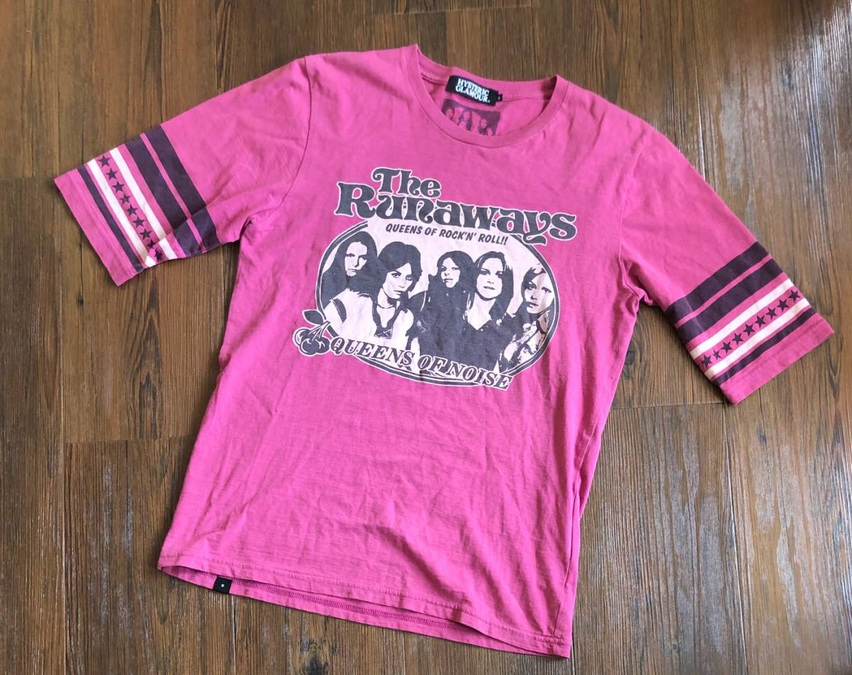 ☆ HYSTERIC GLAMOUR × THE RUNAWAYS ランナウェイズ 五分袖 プリント 