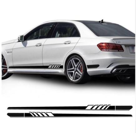 即納!! 送料0!! ベンツ レーシング仕様 大ステッカー 左右セット サイドデカール Mercedes Benz AMG W204 W211 C63 C200 CLA GLK GLA等に♪