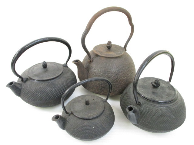 【2026，得価】 1907NKM005 茶道具 鉄瓶 南部鉄器 等 桜文/霰 計4点セット(鉄瓶)｜売買されたオークション情報、yahooの商品情報をアーカイブ公開 - オークファン 鉄瓶