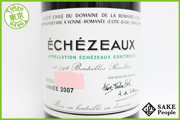 □注目! エシェゾー 2007 DRC 750ml Y2 ワイン 赤 フランス 13% C