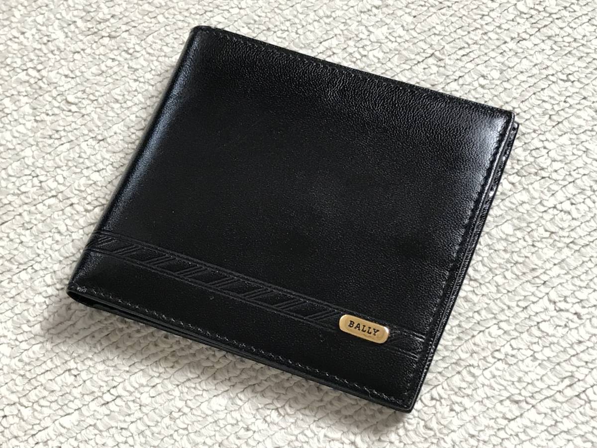 MADE IN ITALY☆未使用【BALLY/バリー】紳士本革製二つ折り財布（小銭 