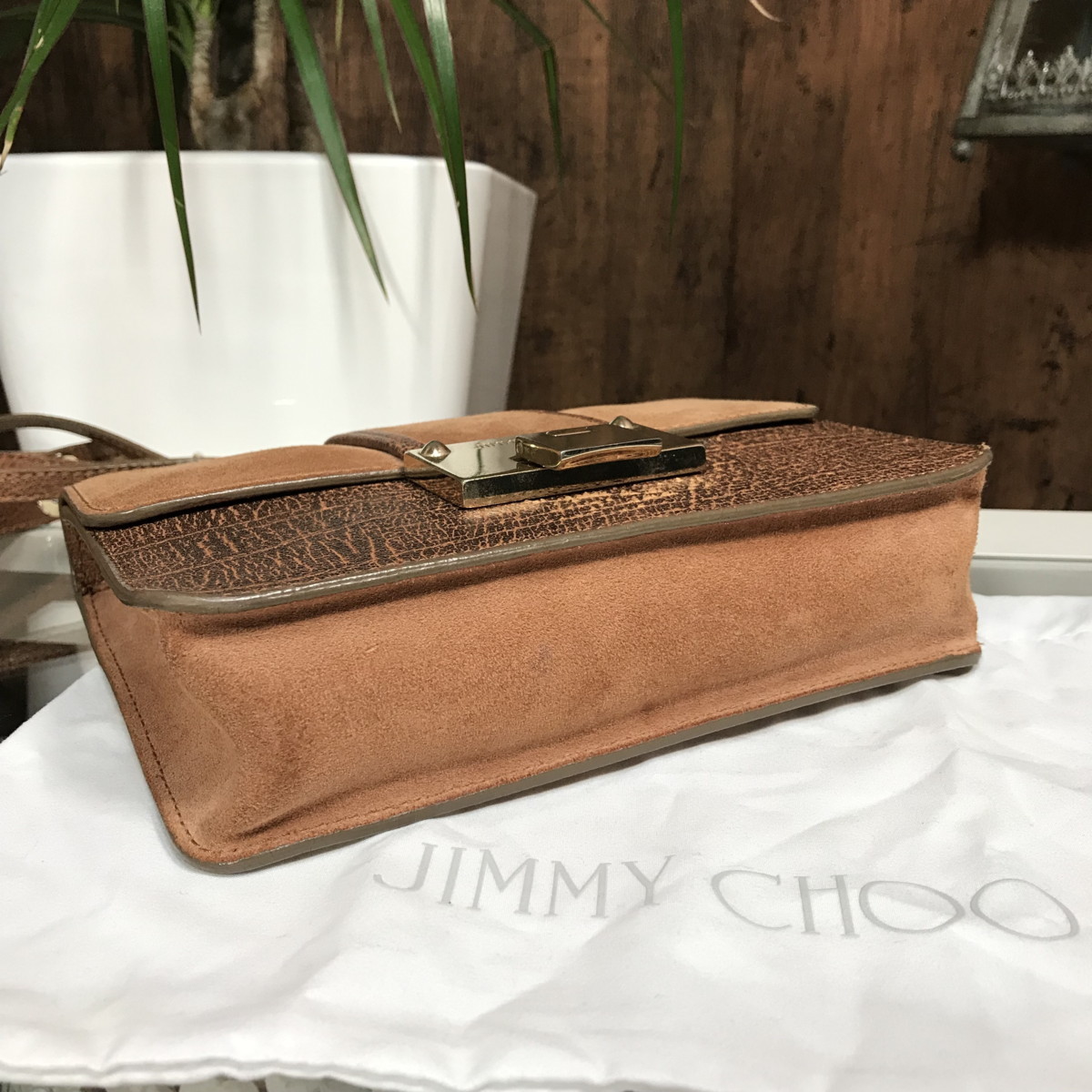 JIMMY CHOO ライリー ショルダーバッグ ブラウン JIMMYCHOO