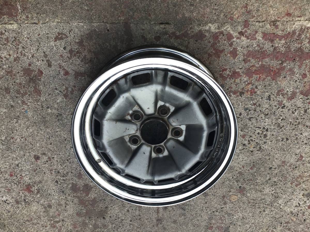 旧車 トヨタ クラウン 飾りホイール メッキ鉄ホイール 14x5.5J PCD114 