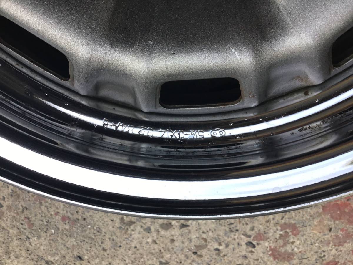 旧車 トヨタ クラウン 飾りホイール メッキ鉄ホイール 14x5.5J PCD114 