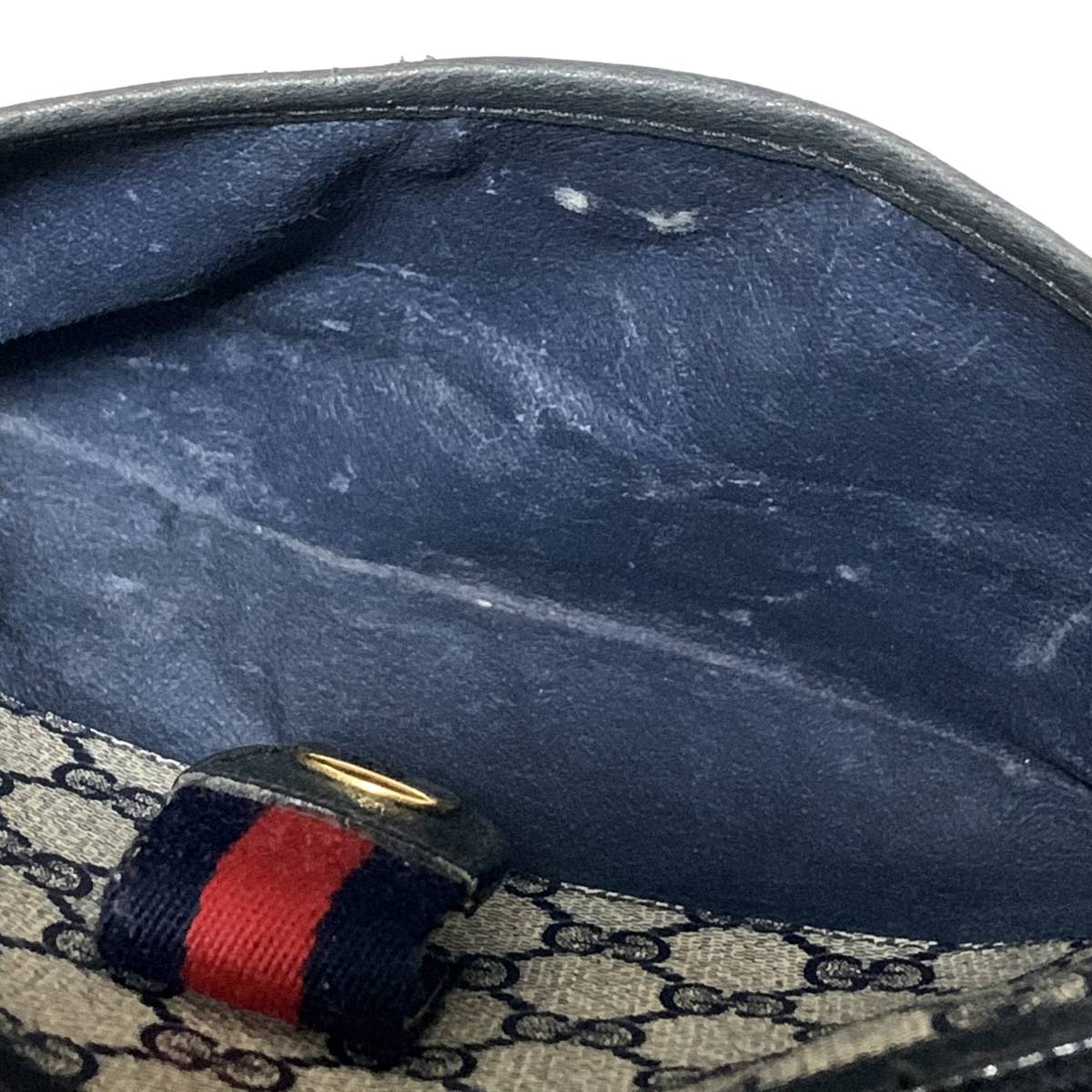 ジャンク品】正規品 GUCCI オールドグッチ GGプラス 斜め掛け 