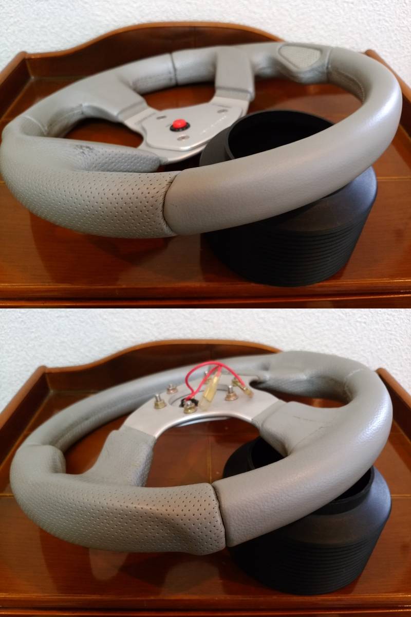廃盤希少☆MOMOシルバー ジェットステアリングホイールJ-4 350mm