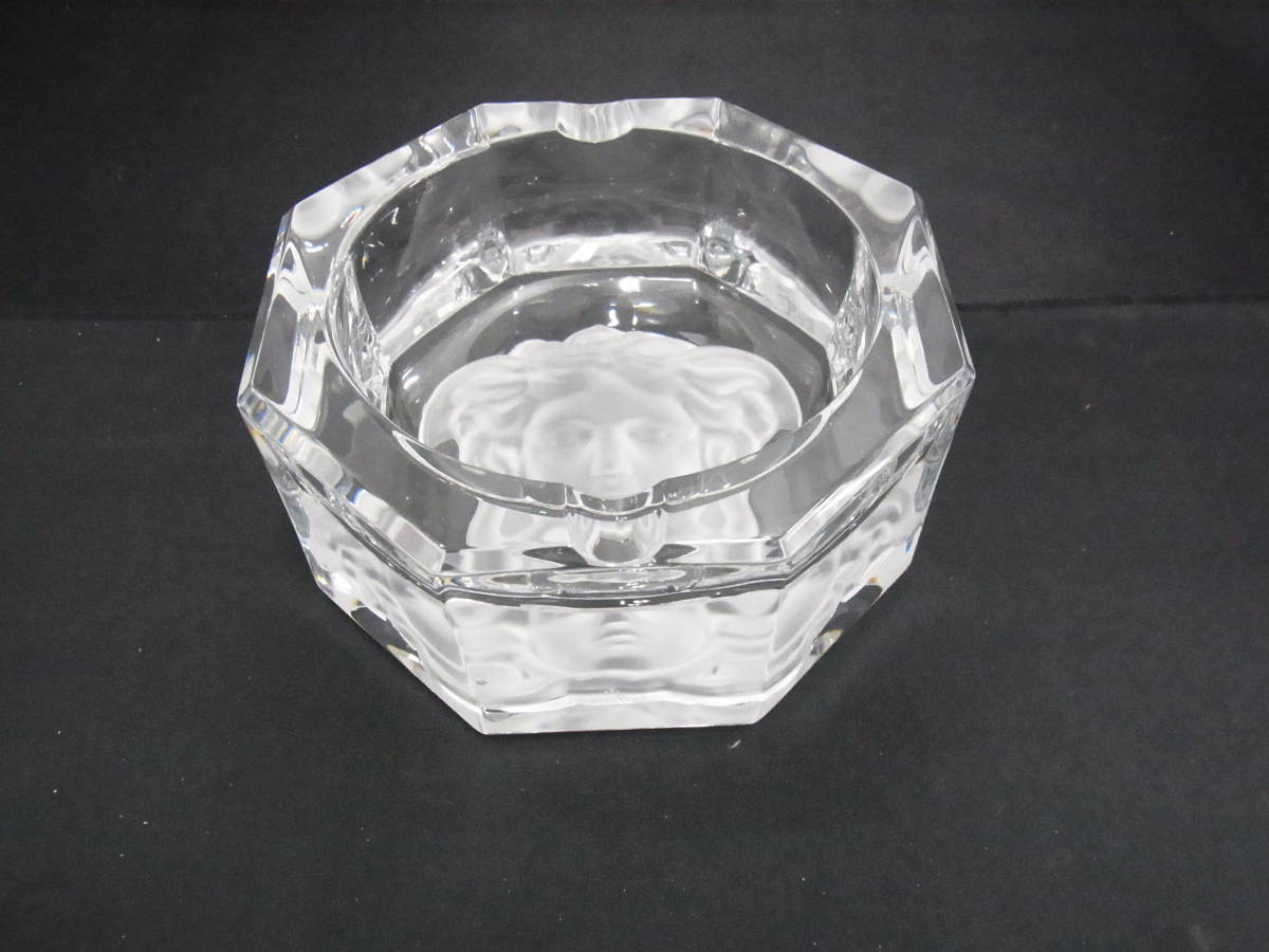 美品】Rosenthal VERSACE クリスタル灰皿 メドゥーサ VERSACE 灰皿