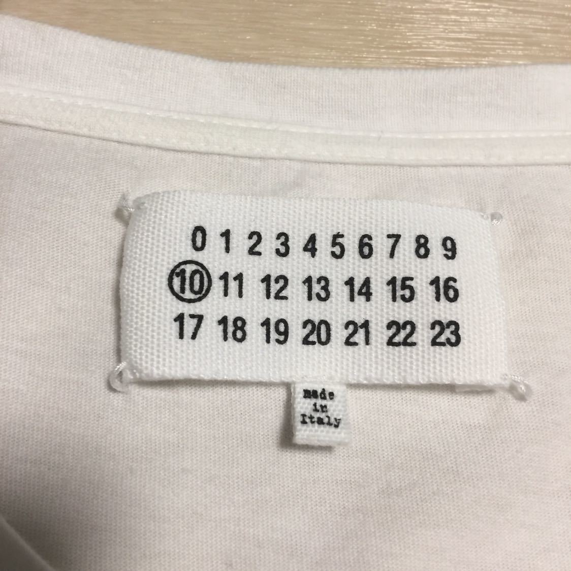 イタリア製 マルタンマルジェラ ナンバー プリント 半袖 Tシャツ 46 M 白