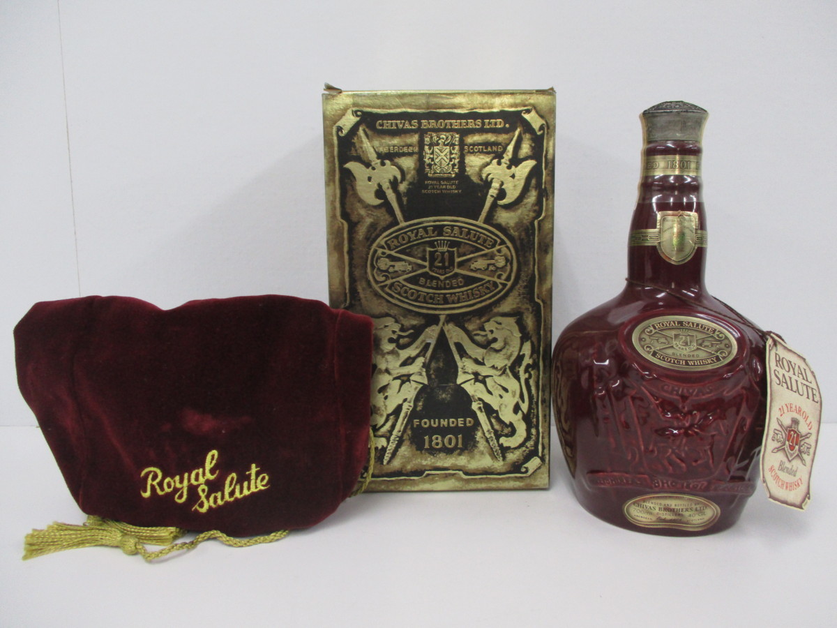 ロイヤルサルート 21年 陶器ボトル SALUTE 青 ROYAL 未開栓ROYAL