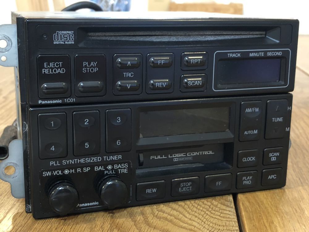 初代ロードスター NA 純正カーオーディオ テープデッキとCDセットで