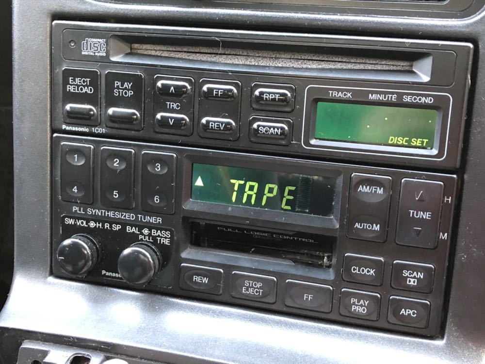 初代ロードスター NA 純正カーオーディオ テープデッキとCDセットで