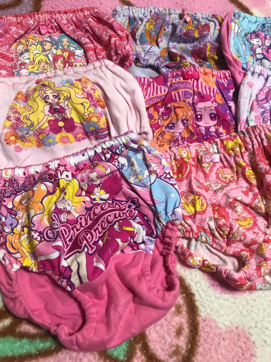 「従妹」JS のキャラクター プリキュア 9枚セット～女児パンツ 小学生用 *パンティ*ショーツ*可愛いー下着 女の子 難あり タンス整理品★