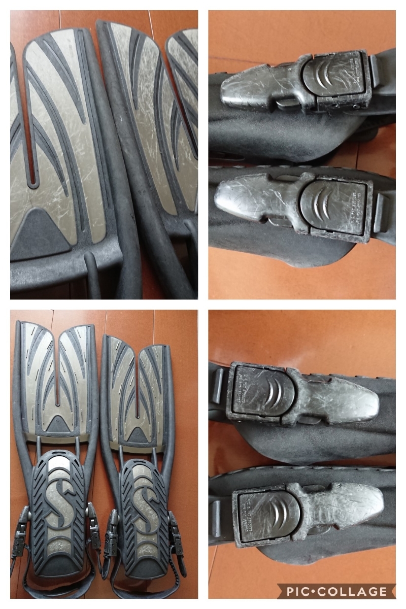 【中古 使用感あり】ダイビング用フィン スキューバプロ TWIN JET MAX 黒 Sサイズ(ブーツのサイズ26cm前後)_2