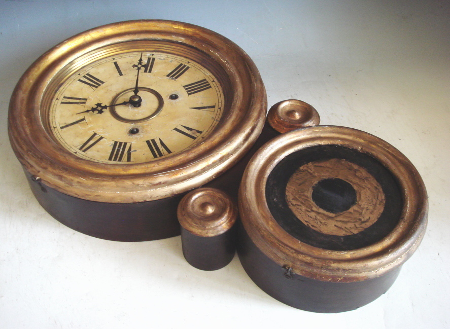 INGRAHAM USA 本四つ丸 ダルマ金 柱時計 稼動調製品 イングラハム 古