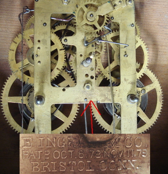 INGRAHAM USA 本四つ丸 ダルマ金 柱時計 稼動調製品 イングラハム 古