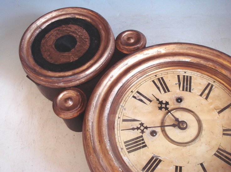 INGRAHAM USA 本四つ丸 ダルマ金 柱時計 稼動調製品 イングラハム 古