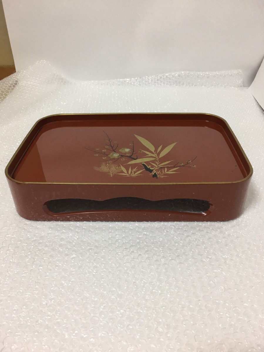 煎茶道具 茶櫃 宇HC266 取り込み盆 藤井象湖造 木皮作品 本間 漆教室
