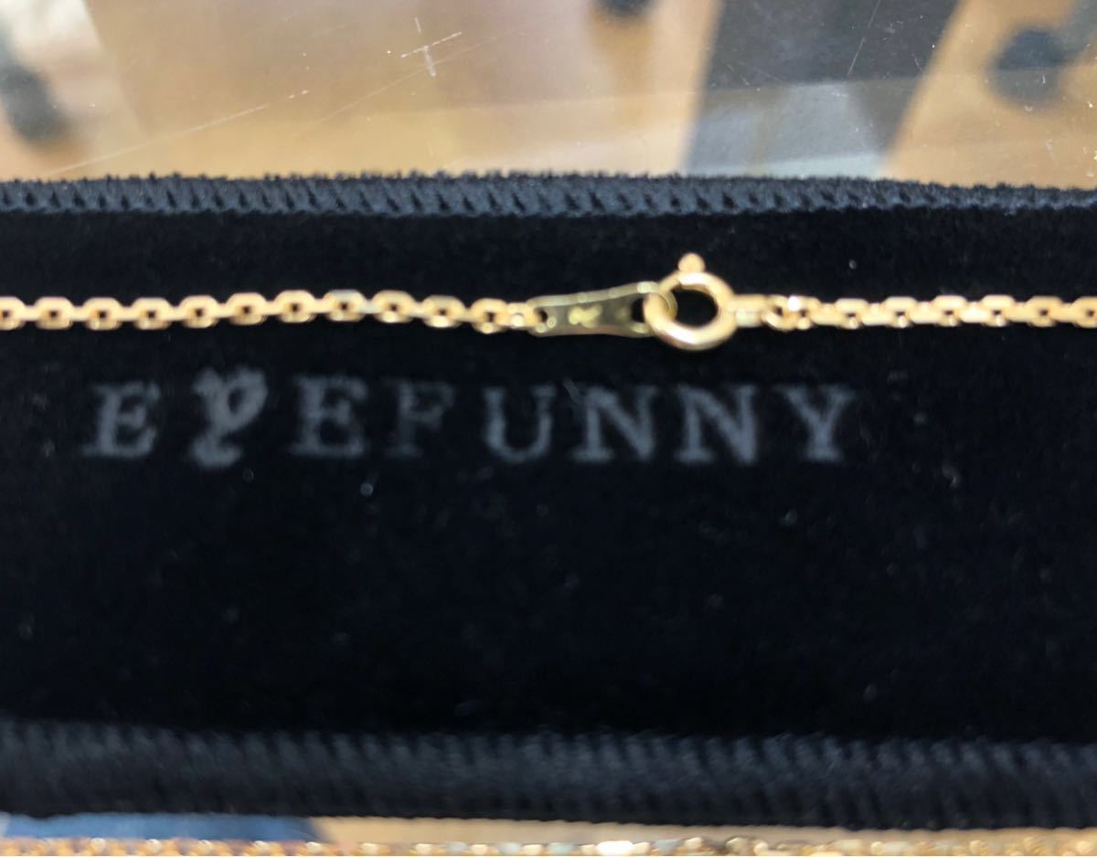 アイファニー ナロー チェーン ネックレス 50cm 美品 18K YG EYEFUNNY 