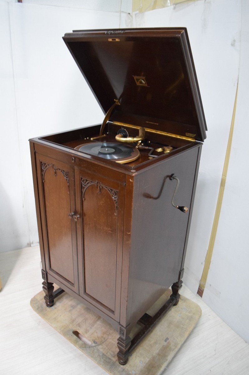 【全国無料，送料無料】 英国製アンティーク/His Master's Voice HMV MODEL194 /GRAMOPHONE グラモフォン 蓄音機/Hayes Middlesex/サウンドボックス/(本体)｜売買されたオークション情報、yahooの商品情報をアーカイブ公開 - オーク 本体