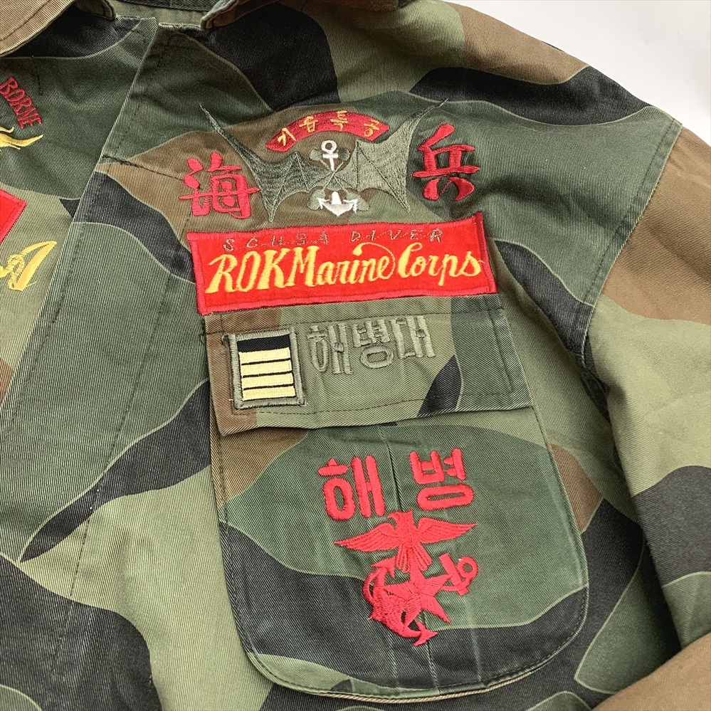 韓国軍 流れを感じる迷彩！韓国の軍服海兵隊迷彩フィールド 海軍海兵隊