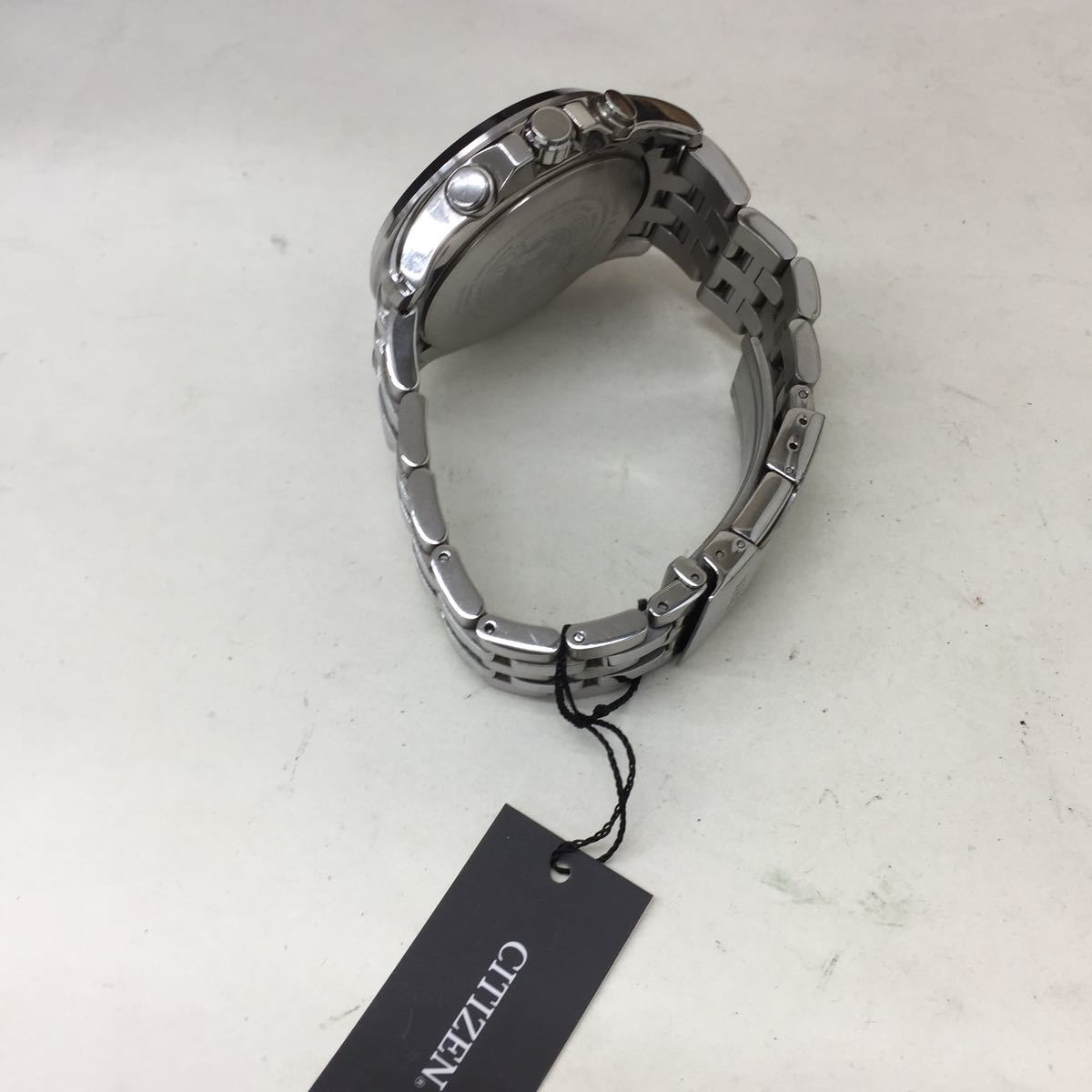 【超美品】シチズン CITZEN アテッサ ATTESSA ダブルダイレクトフライト エコドライブ ECO-DRIVE ソーラー電波時計 メンズ時計 AT9060-54L