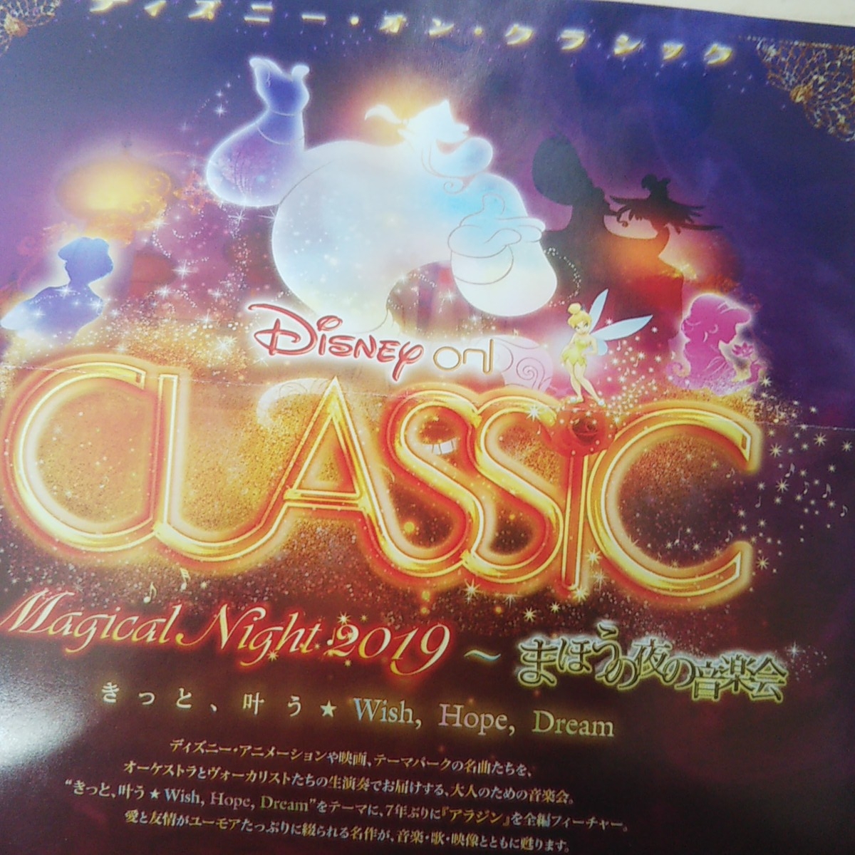 ディズニー オン クラシック まほうの夜の音楽会 19 チケット ペア 9月29日 鑑賞券 大阪国際会議場 アラジン トイストーリー コンサート クラシック 売買されたオークション情報 Yahooの商品情報をアーカイブ公開 オークファン Aucfan Com
