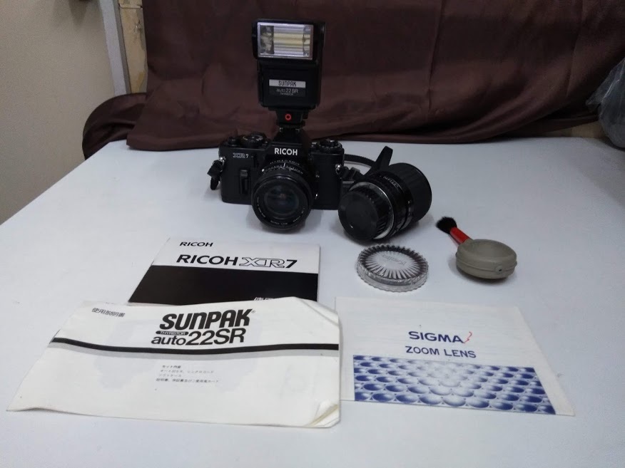 新品，お得 RICOH リコー フィルム一眼レフカメラ XR7 SUNPAK サンパックauto22SRセット A938(マニュアルフォーカス)｜売買されたオークション情報、yahooの商品情報をアーカイブ公開 - オークファン マニュアルフォーカス
