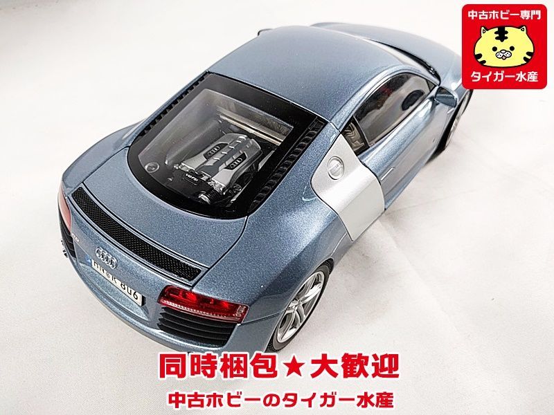 京商 1/18 アウディ R8 Jetblau ミニカー 同時梱包OK ★H - R8 1&frasl;18 Matt Black 4.2TDI