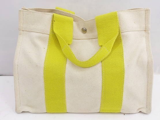 ◇ HERMES エルメス ボラボラ PM トート バッグ アイボリー イエロー 