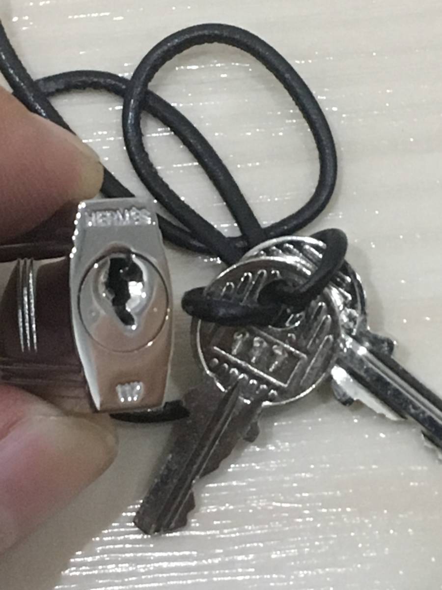 HERMES エルメス カデナ 南京錠 パドロック 117 鍵 スペアキー付き