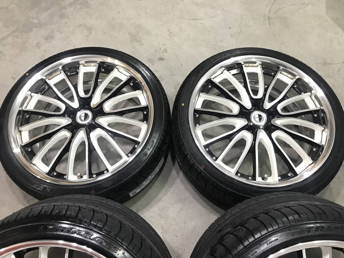 深リム WORK シュバートSC5 9J10J 新品タイヤ付き アルファード ヴェルファイア クラウン マジェスタ ハリアー エルグランド スカイライン