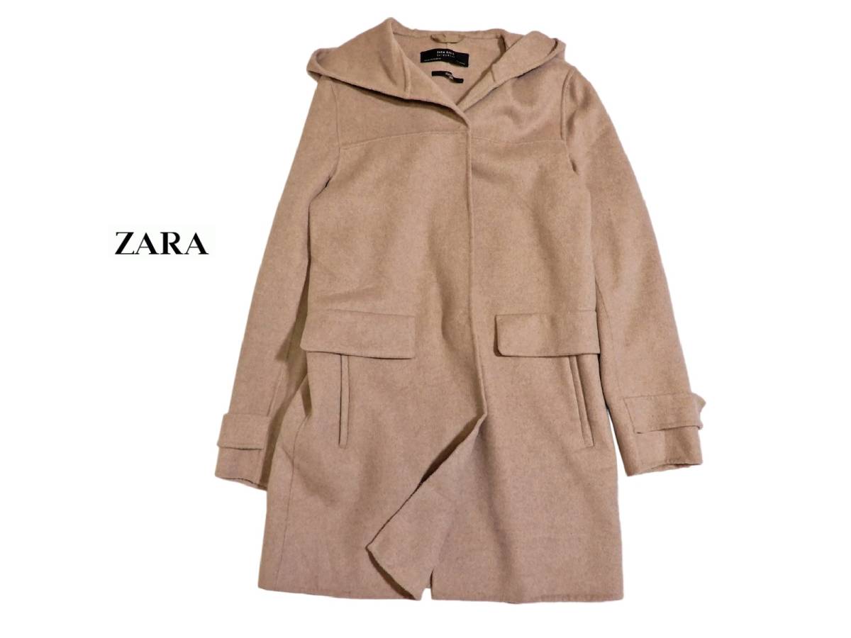 ザラZARA ハンドメイド☆ フード付き リバーコート xs に興味をもって 
