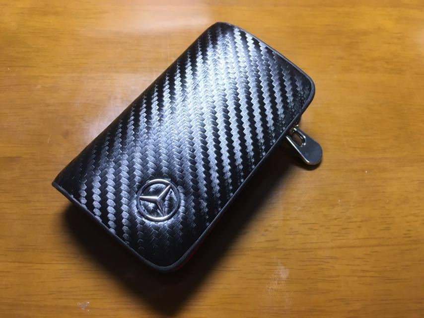 メルセデス・ベンツ カーボン調 スマートキーケース ブラック 黒 入手困難 キーホルダー_1