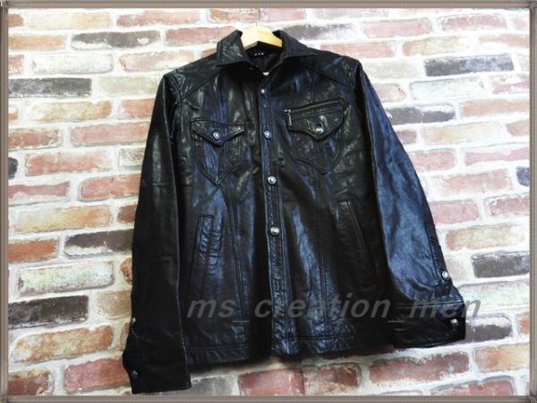 定価3万以上◇A.S.Mアトリエサブメン◇メンズ柔らか羊革シングル